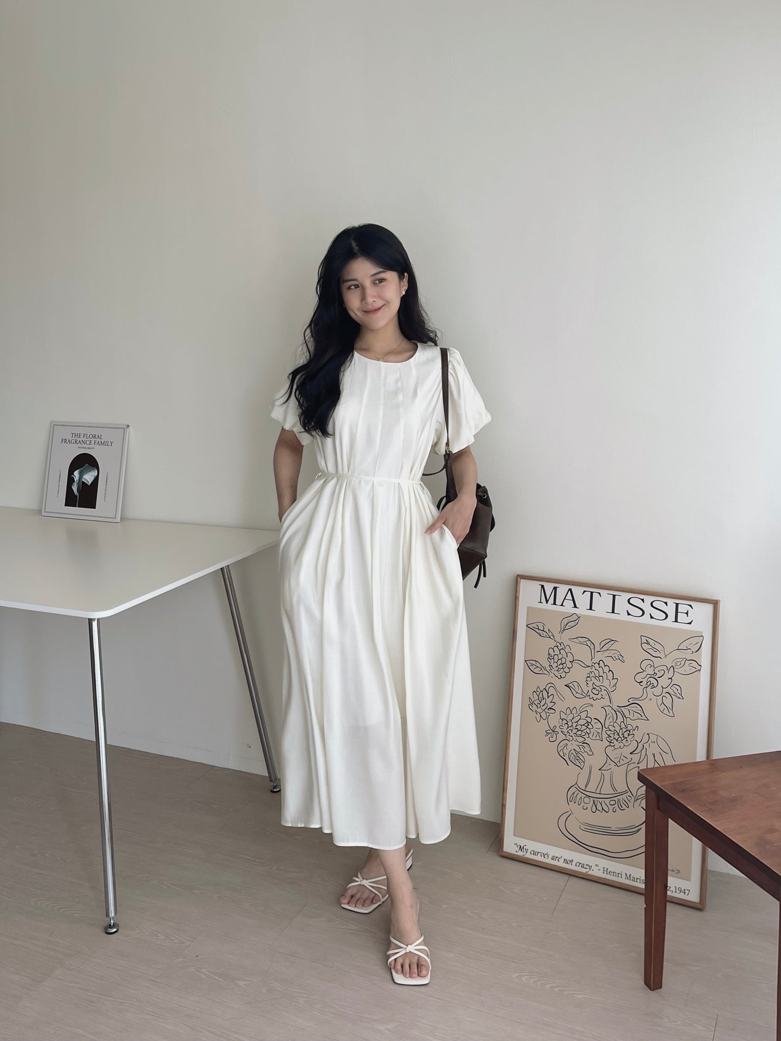 Anais Puff Sleeves Dress / 韩风泡泡袖连身裙