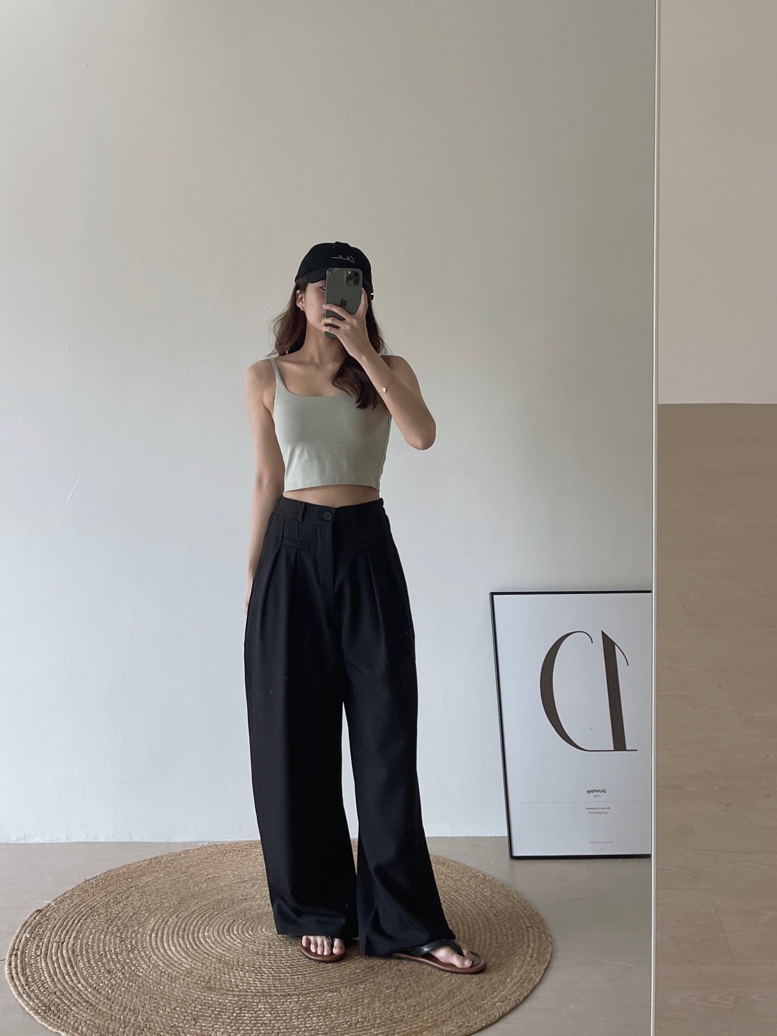 Scoop Neck Padded Singlet / 大领口显瘦胸垫吊带