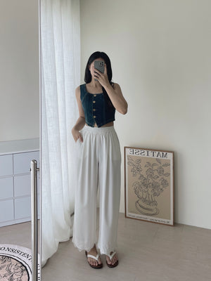 Denim Gold Button Top / 小香牛仔金扣上衣