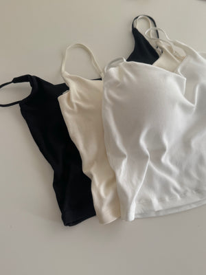 Cotton Padded Singlet / 棉质胸垫吊带内搭