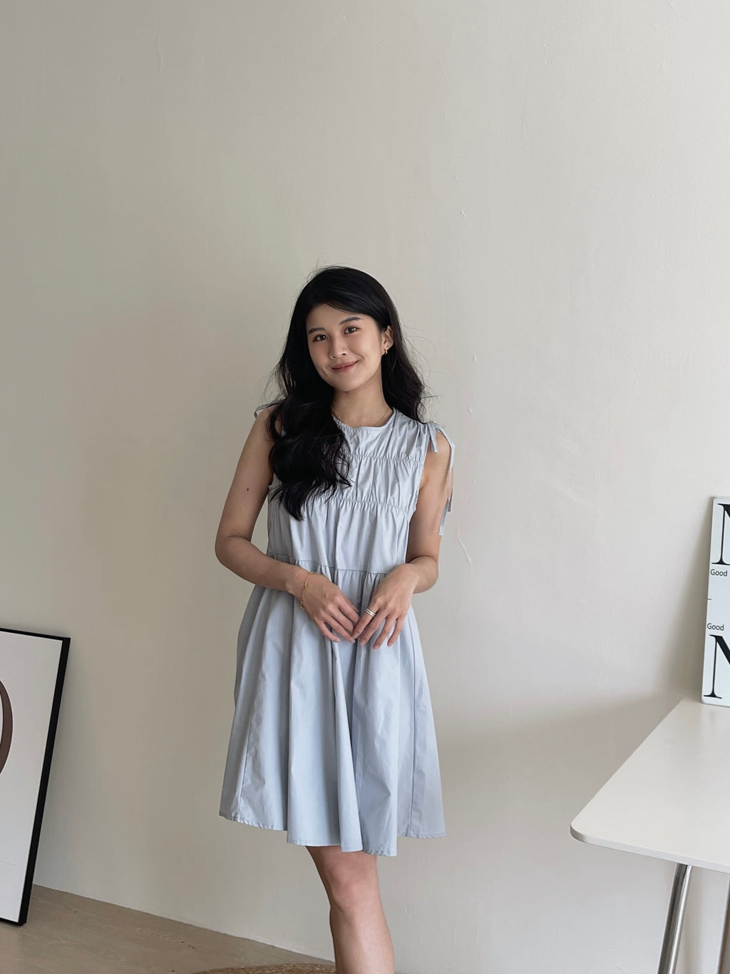 Castille Sweet Dress / 甜美褶皱连身裙