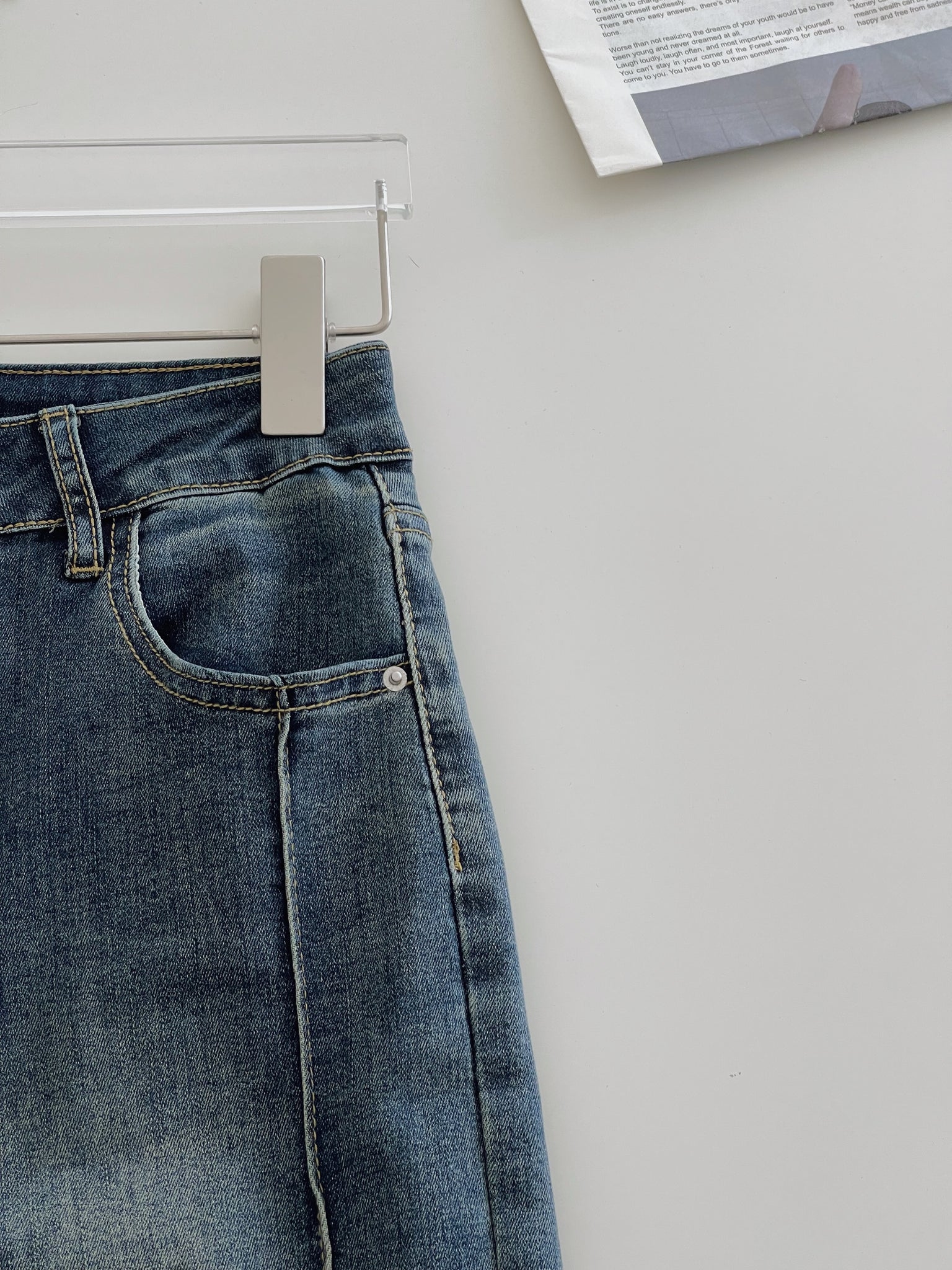 Fit Stretch Bootcut Jeans / 弹力微喇叭牛仔裤