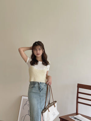Floral Two Pieces Top / 甜美碎花两件套上衣