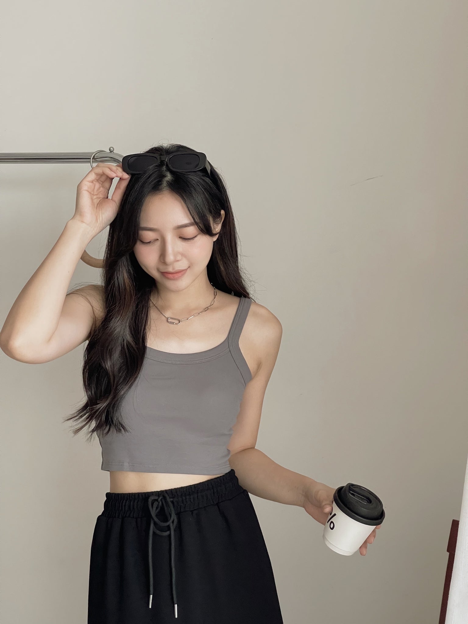 Crop Padded Camisole / 露脐胸垫吊带