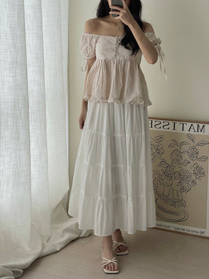 Doll Puff Sleeve / 格子泡泡袖上衣