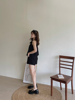 Avery Halterneck Set / 挂脖肌理感短裤套装