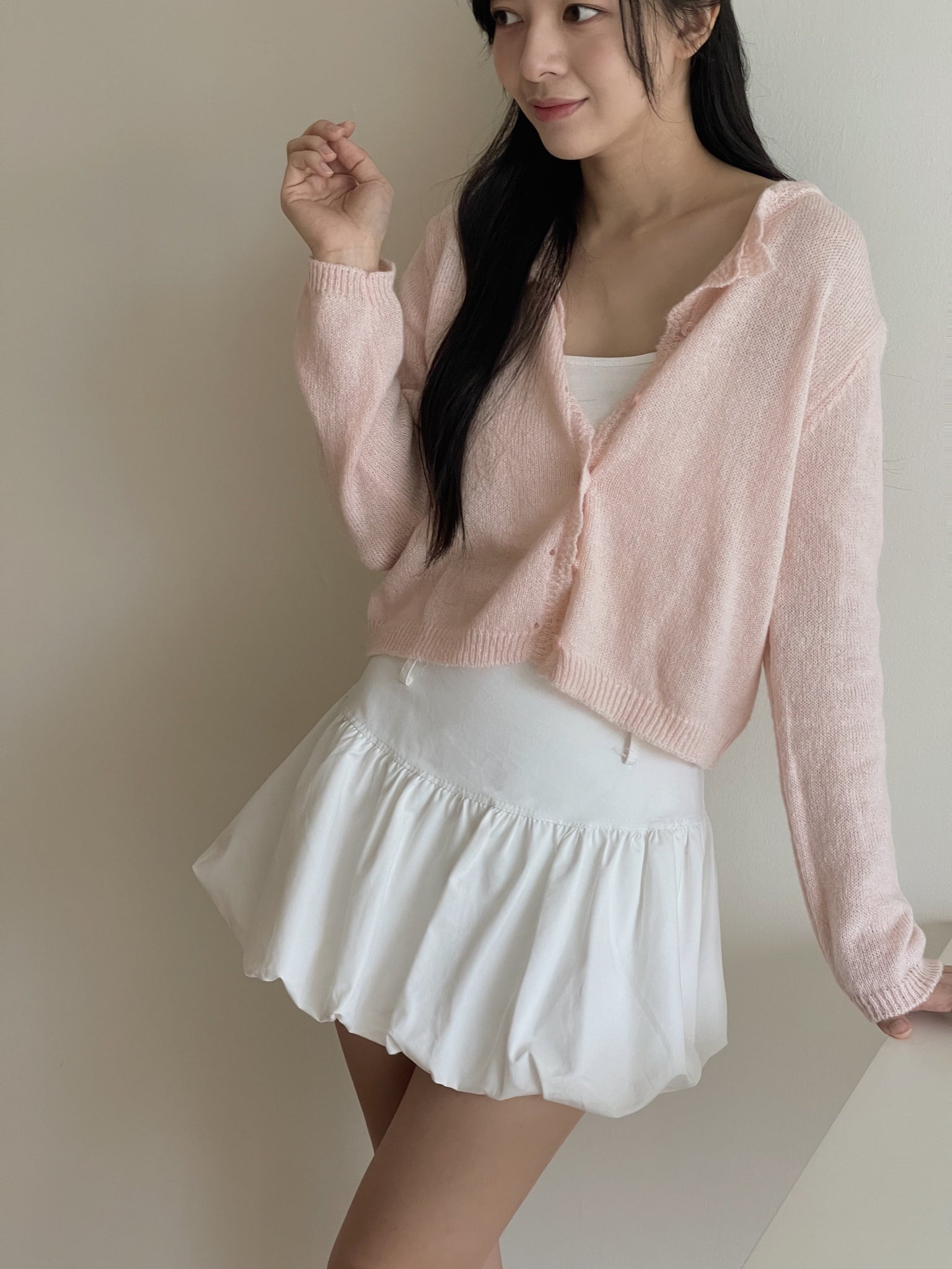 Crochet Knit Cardigan / 毛衣钩花针织开衫