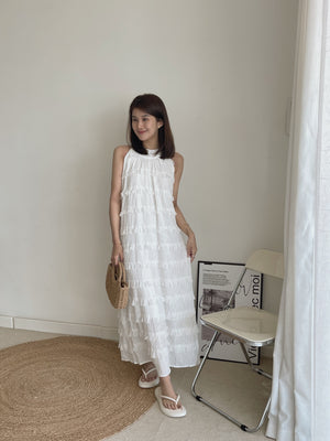 Ruffles Layered Dress / 度假风木耳边长裙