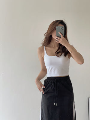 Scoop Neck Padded Singlet / 大领口显瘦胸垫吊带
