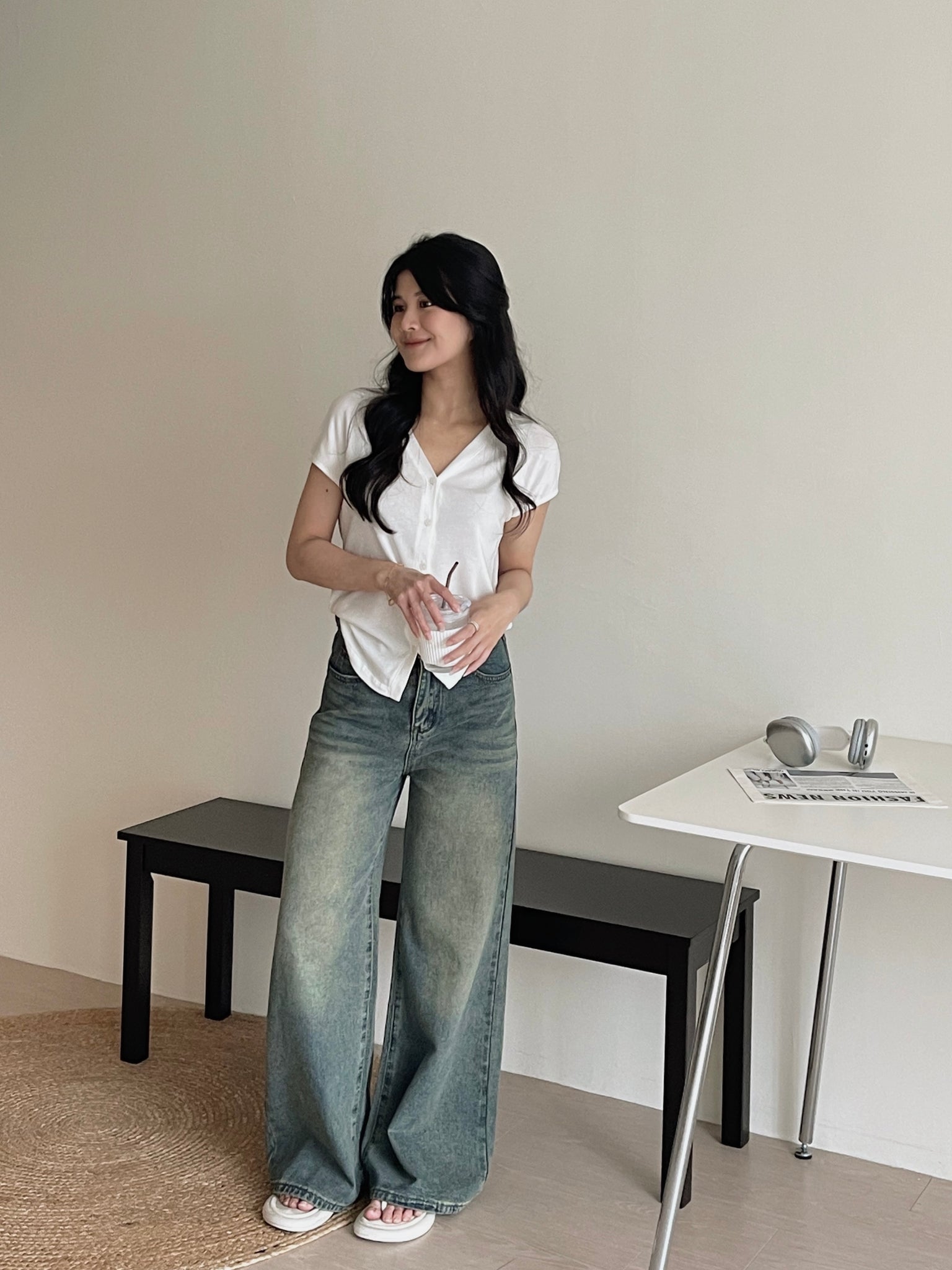 Retro Baggy Jeans Trousers / 复古阔腿拖地牛仔裤