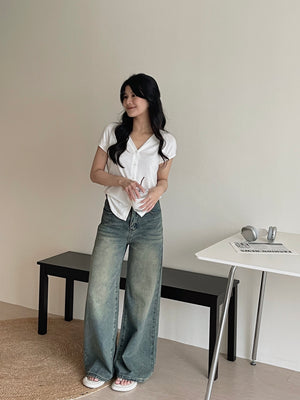 Retro Baggy Jeans Trousers / 复古阔腿拖地牛仔裤
