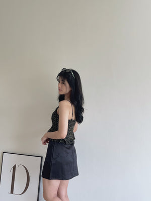 Tweed Spaghetti Top / 粗花呢小香吊带上衣
