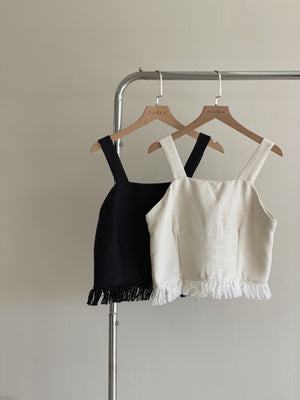 Vina Tassel Sleeveless Top / 流苏摆吊带上衣