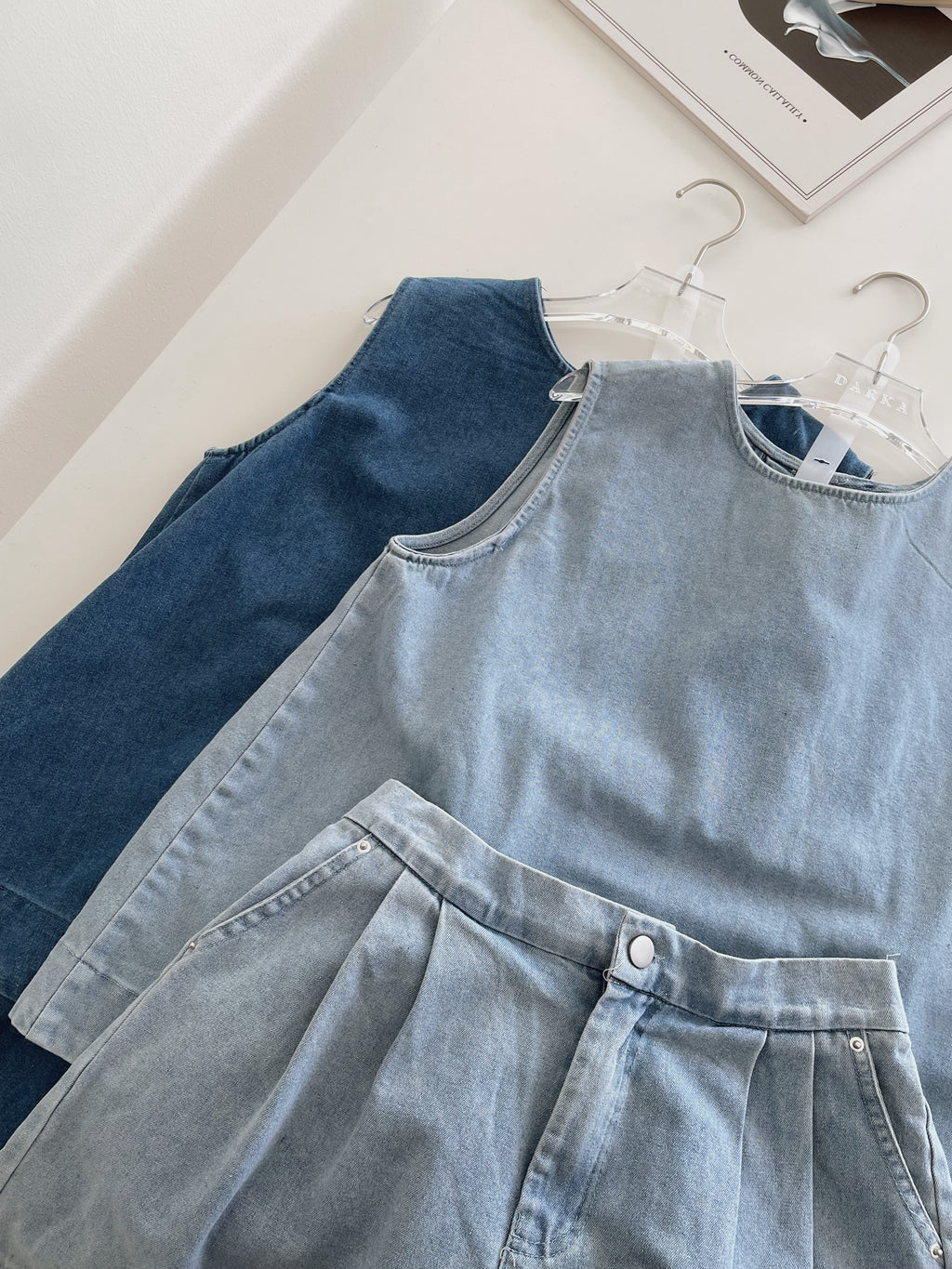 Casual Denim Set / 休闲宽松牛仔套装