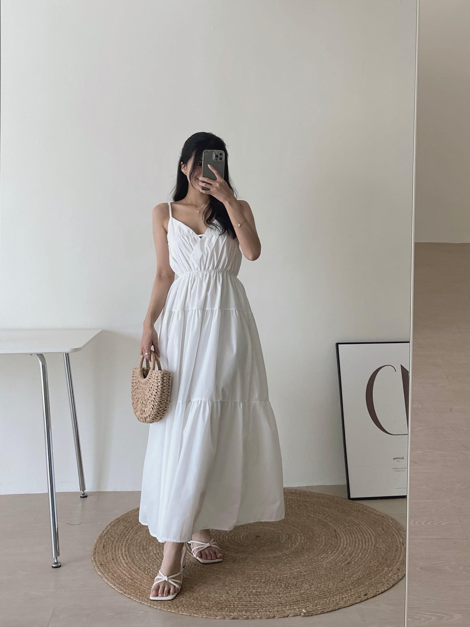 Lorra Wide Flare Dress / 小露背度假风长裙