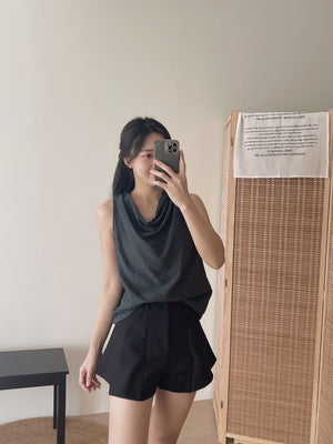 Modern Cowl Neck Top / 通勤荡领韩系小衫