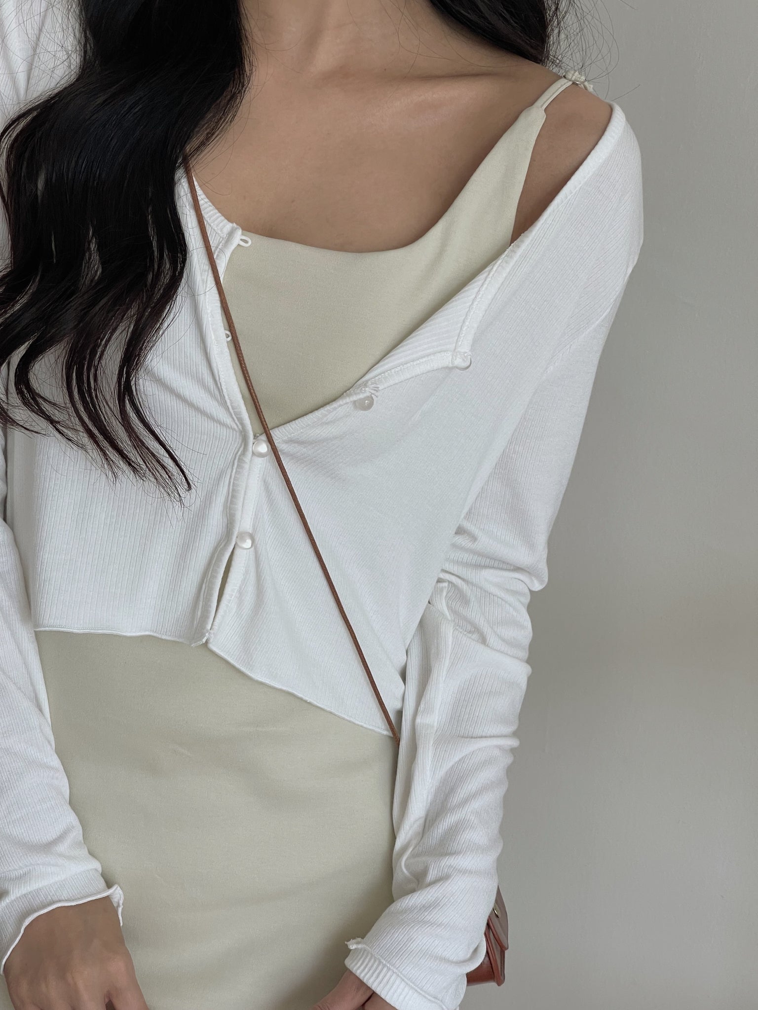 Simple Spaghetti Dress / 简约收腰吊带裙