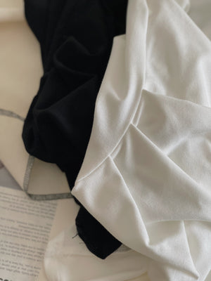 Neck Tie Single Shoulder Top / 围脖带单肩上衣
