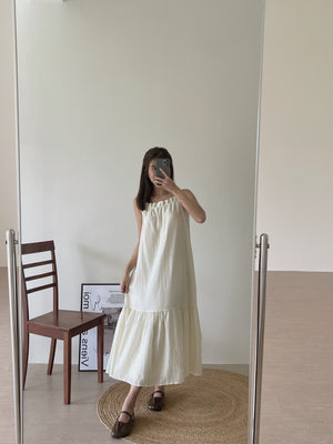 Lucille Spaghetti Long Dress / 松弛感宽松吊带裙