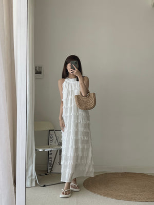 Ruffles Layered Dress / 度假风木耳边长裙