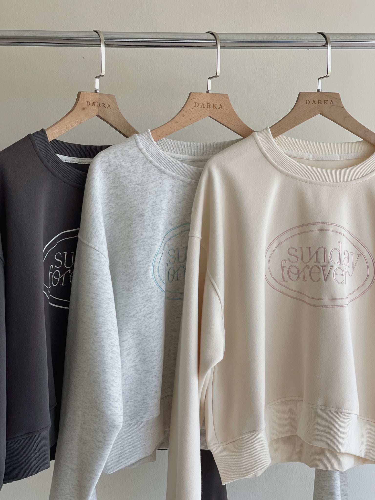 Contrast Embroidered Sweatshirt / 撞色刺绣字母卫衣