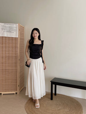 Shimmery Chiffon Midi Skirt / 温柔坠感流光纱裙