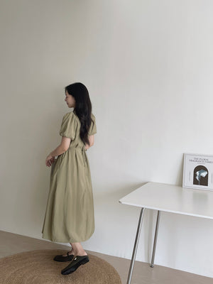Anais Puff Sleeves Dress / 韩风泡泡袖连身裙