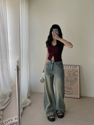 Retro Baggy Jeans Trousers / 复古阔腿拖地牛仔裤