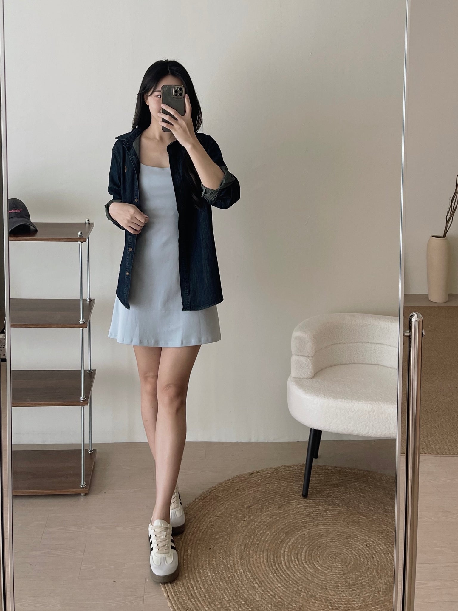 Vintage Blue Denim Shirt / 刺绣复古蓝牛仔衬衫