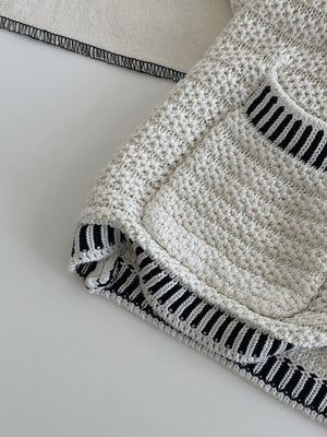 Crochet Button Down Vest / 小香风针织背心小衫