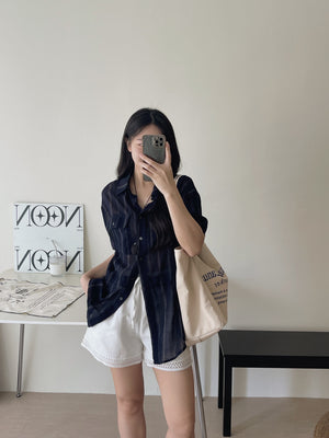 Casual Hollow Edge Pants / 舒适镂空边休闲短裤