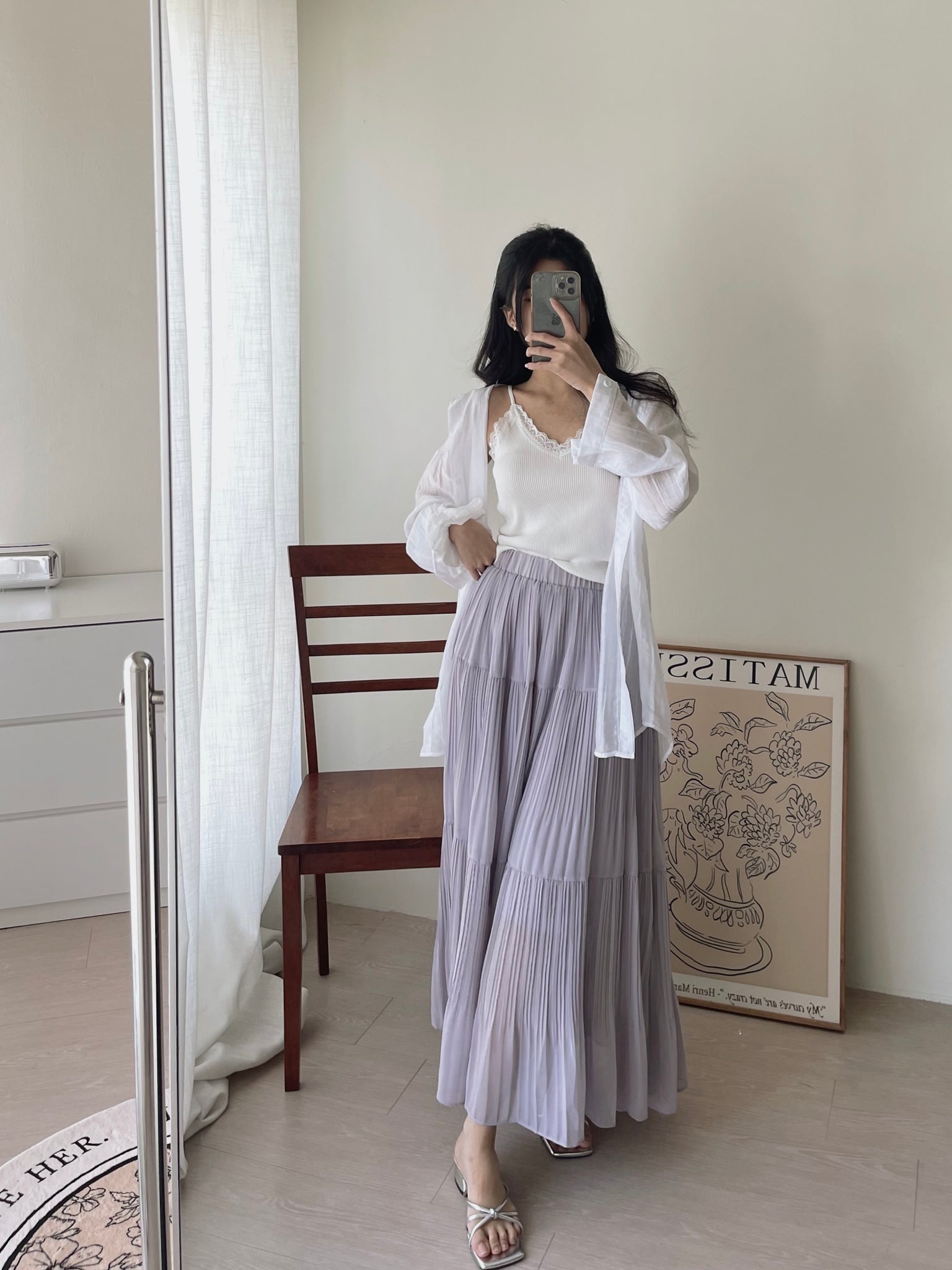 Cloudlight Pleated Tiered Skirt / 百褶飘逸蛋糕半身裙