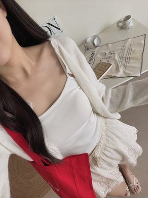 Crochet Knit Cardigan / 毛衣钩花针织开衫