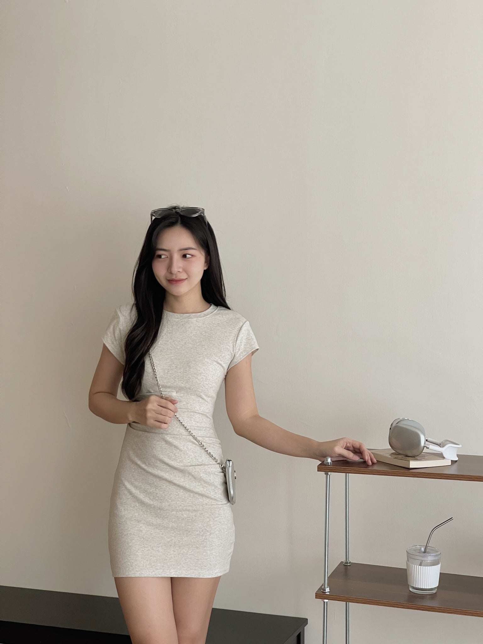 Basic Slim Dress / 基础捏皱收腰连衣裙