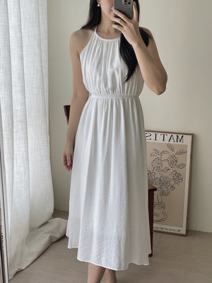 Avril Halterneck Dress / 挂脖后腰镂空长裙