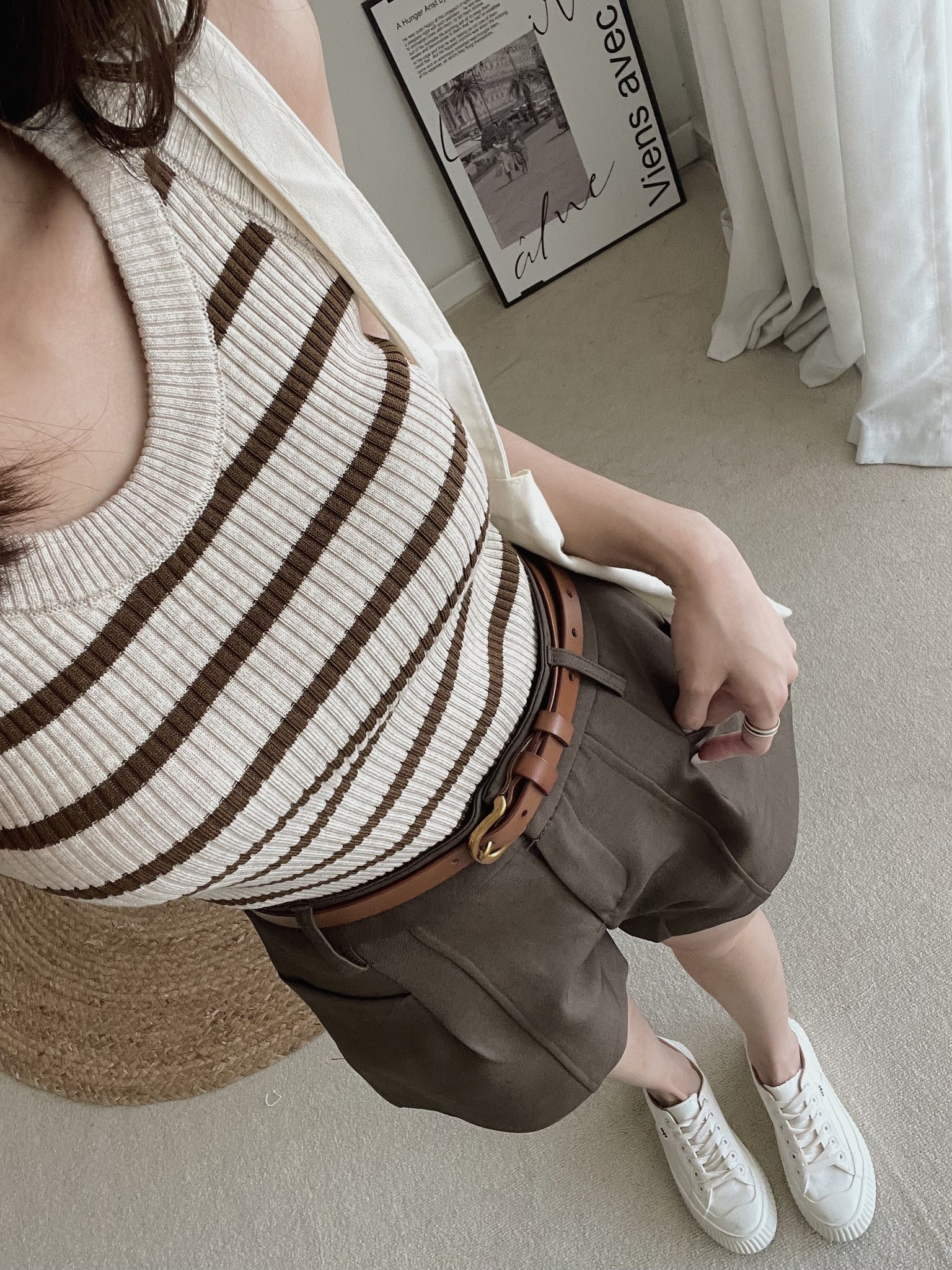 Stripes Stretchy Top / 高弹条纹针织上衣