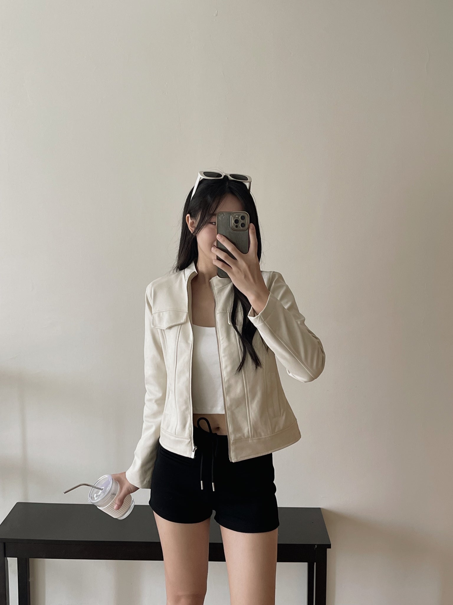 Suede Fitted Jacket / 秋天麂皮绒修身显瘦外套