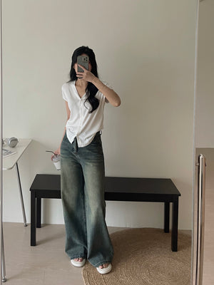 Retro Baggy Jeans Trousers / 复古阔腿拖地牛仔裤