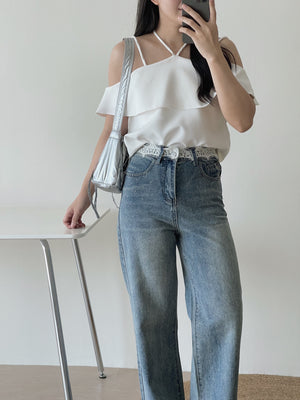 Reese Drop Shoulder Top / 吊带落肩上衣
