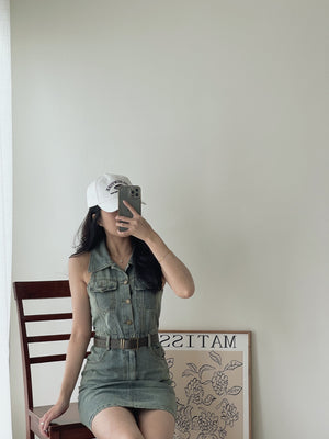 Urban Denim Dress / 复古牛仔连身短裙