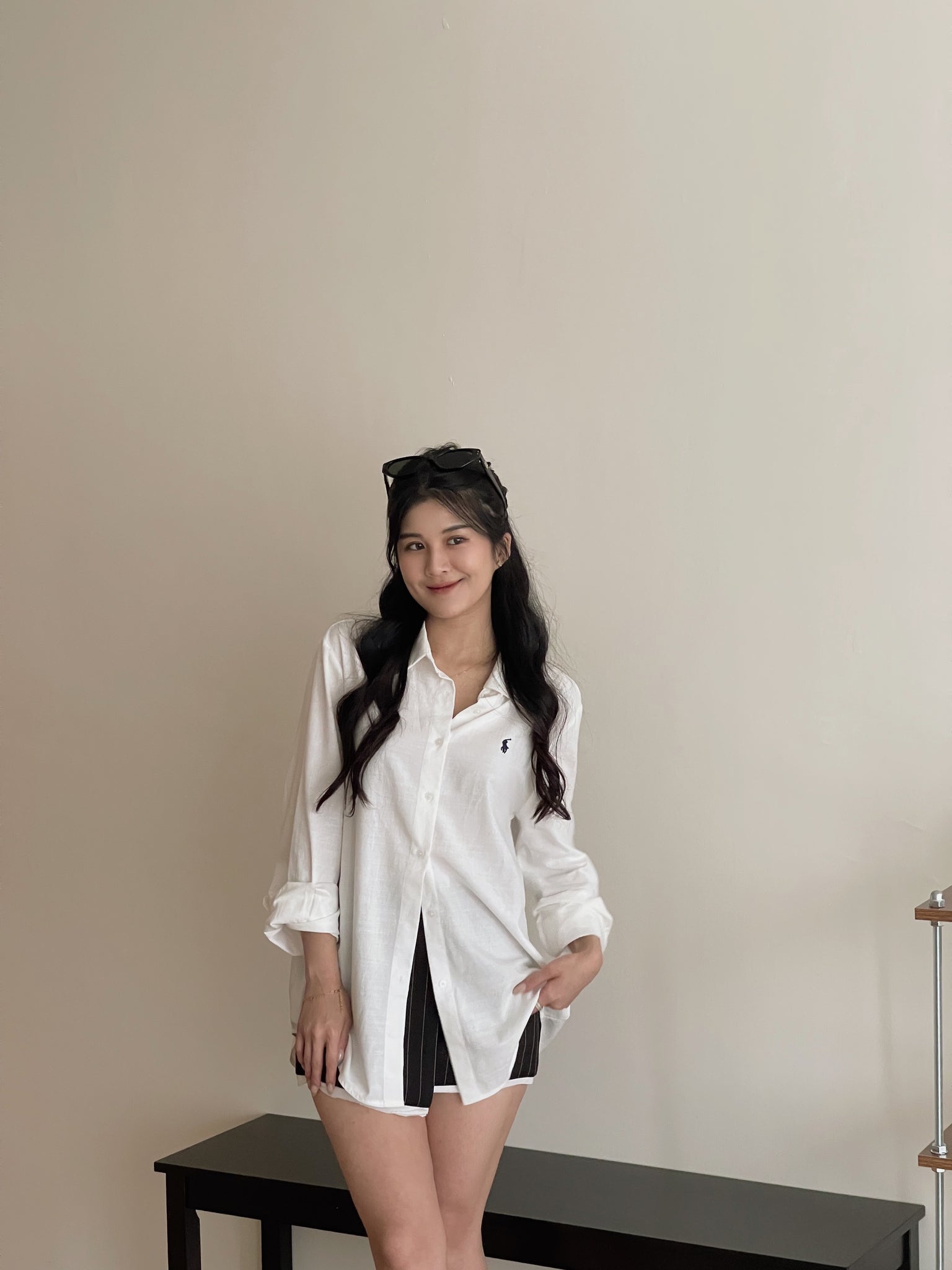 Mini Embroidered Logo Shirt / 小马刺绣通勤衬衫