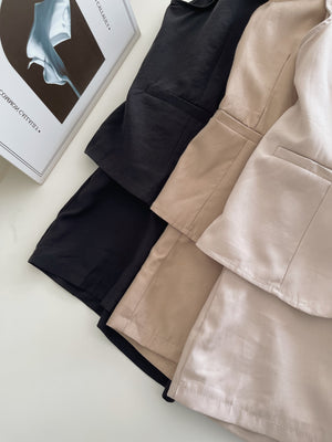Casual Vest Set / 琥珀排扣休闲套装