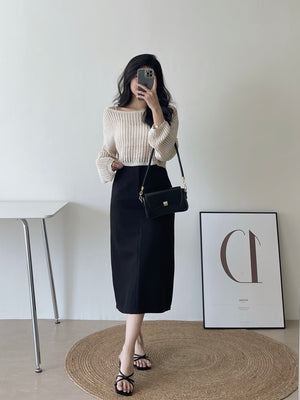 Suit Pencil Skirt / 通勤西装中长裙