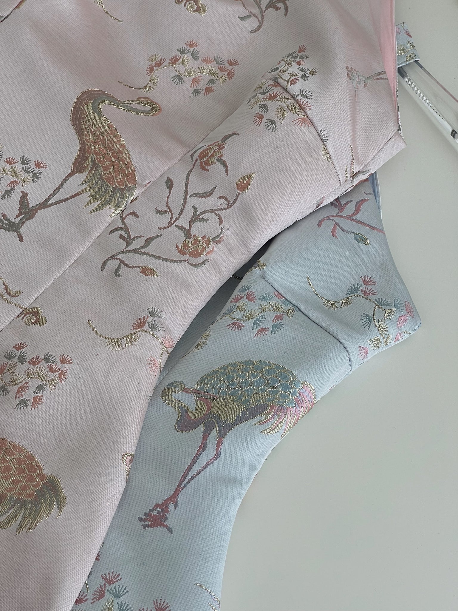 Dreamy Blossom Cheongsam Dress / 绮梦花锦挂脖拼接旗袍裙