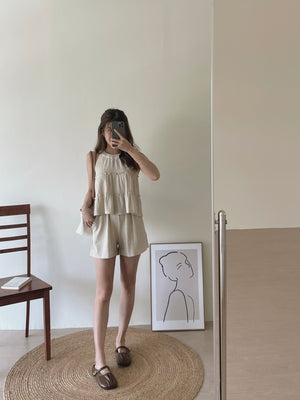 Avery Halterneck Set / 挂脖肌理感短裤套装