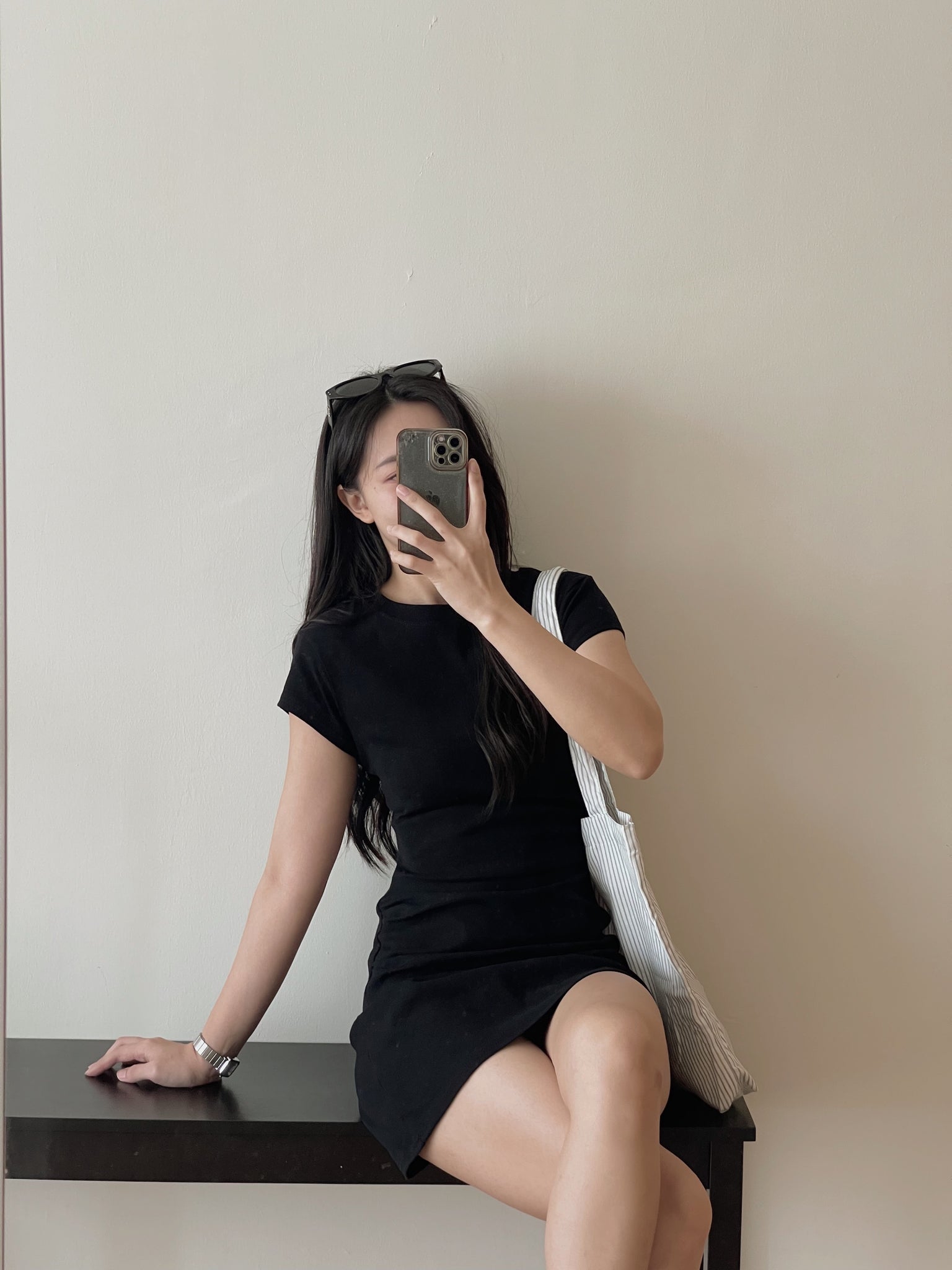 Basic Slim Dress / 基础捏皱收腰连衣裙