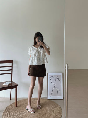 Mimosa French Blouse / 碎花蕾丝拼接上衣