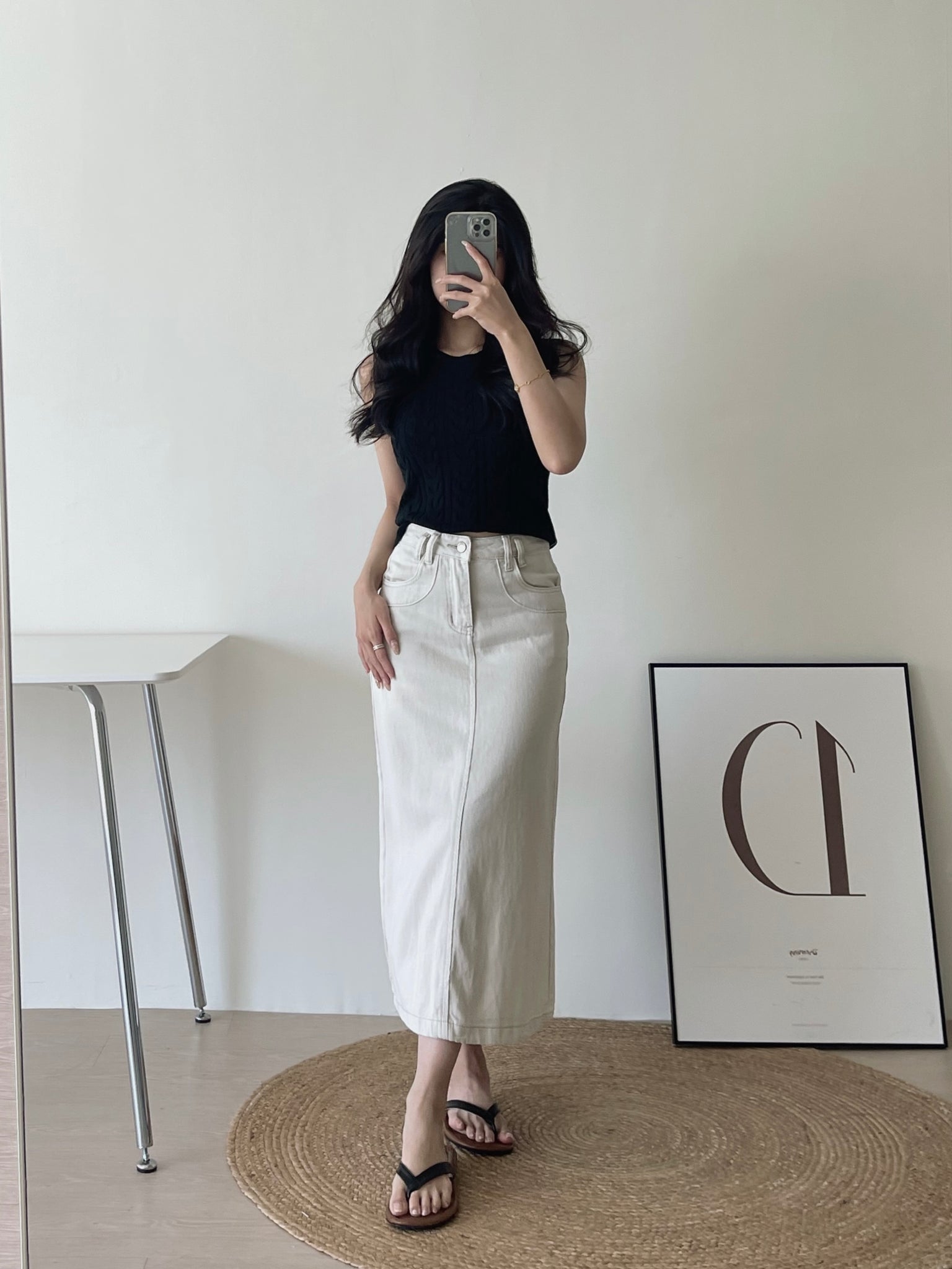 Halterneck Cable Knit Top / 挂脖麻花针织上衣