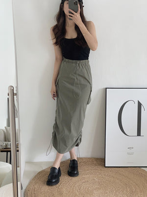 Cargo Elastic Midi Skirt / 速干弹力工装裙
