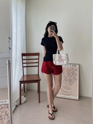 Basic Cotton Tee / 纯色基础棉质修身T恤